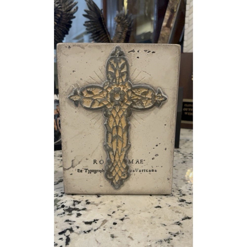 Sid Dickens Memory Tile T-300 Retired Medieval Cross 3D Block-Rare